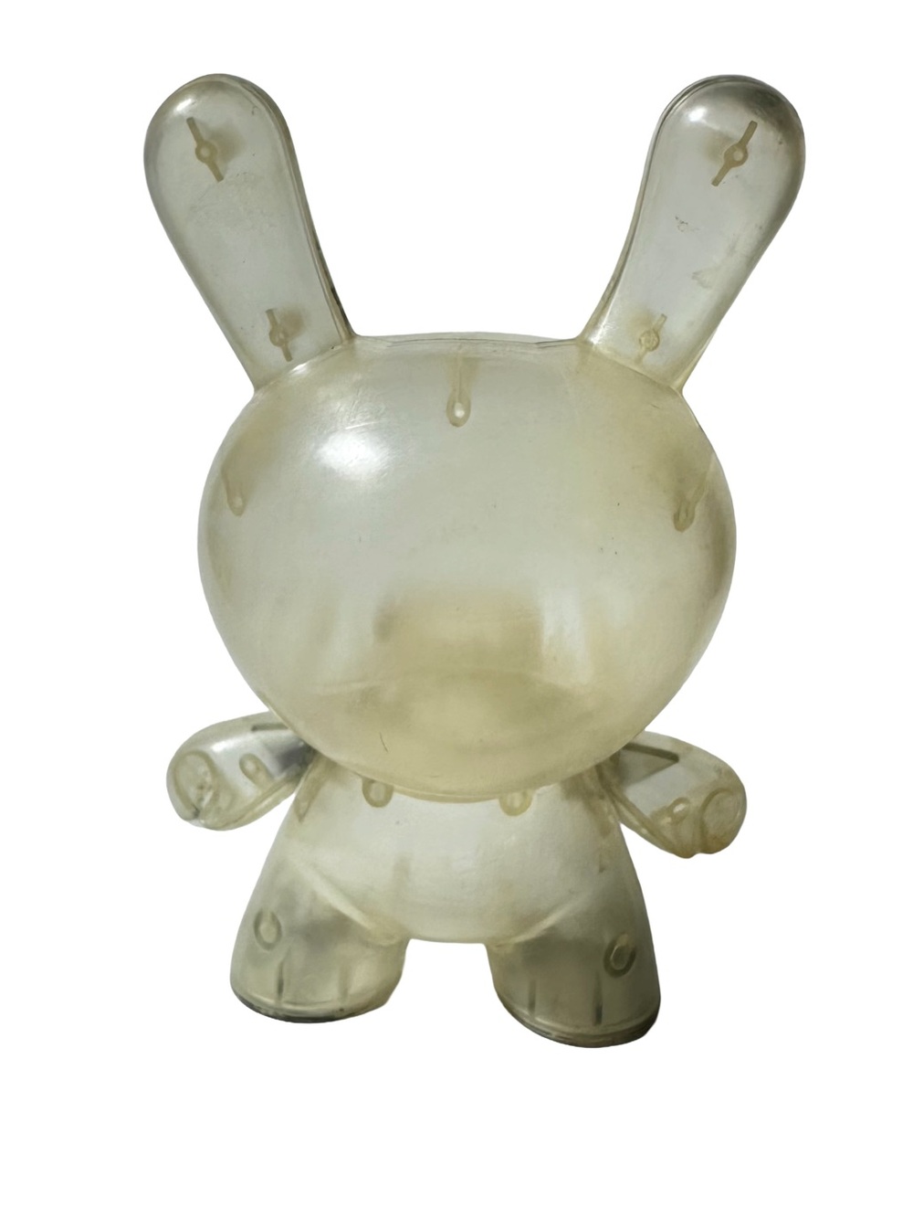 KidRobot Dunny 8” Clear Kid Robot Paintable Paint Your Own Customizable Crystal